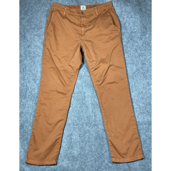 Flint And Tinder Pants Mens 34 Burnt Orange Chino Tapered USA - Picture 2 of 13